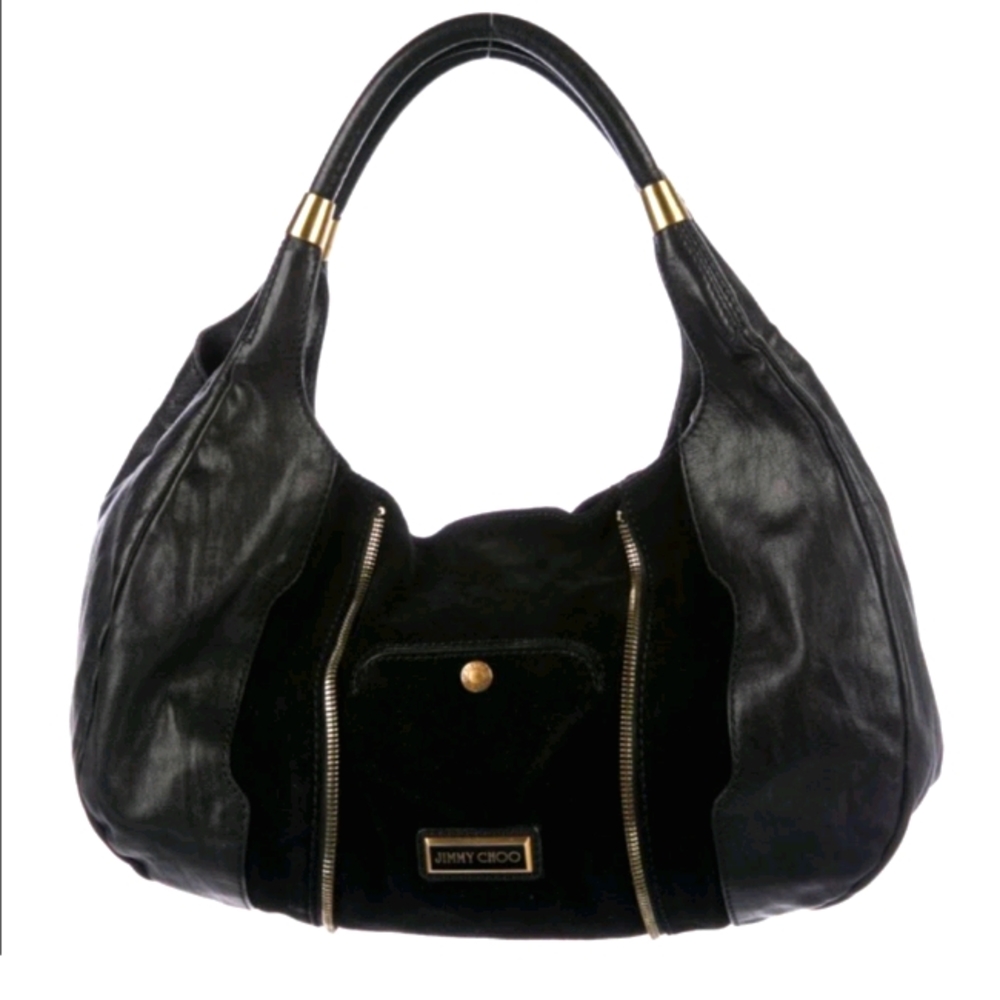 Jimmy Choo leather suede mandah Handbag